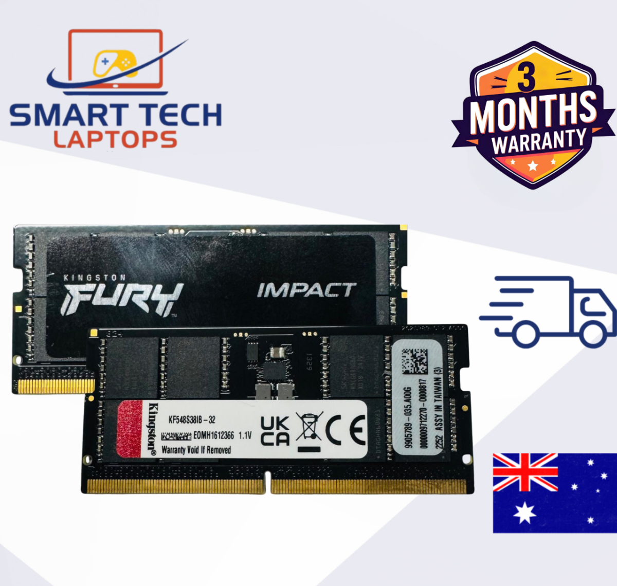 64GB (2x32GB) Kingston FURY Impact DDR5 4800MHz SODIMM Laptop RAM Memory Kit image 0