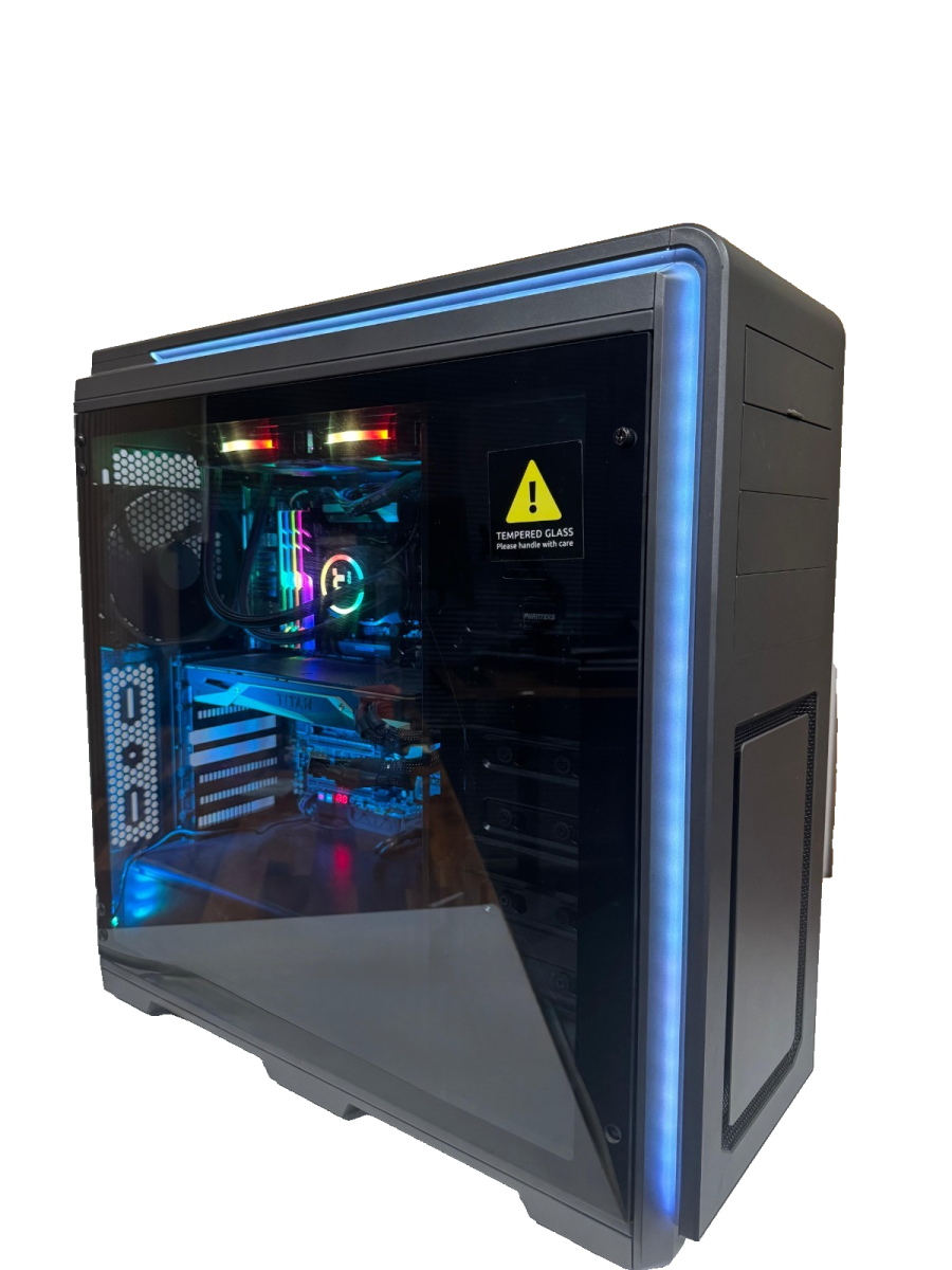Custom Gaming PC i9-7980XE 32GB RAM 1TB SSD NVIDIA Titan V RGB Liquid Cooled image 2