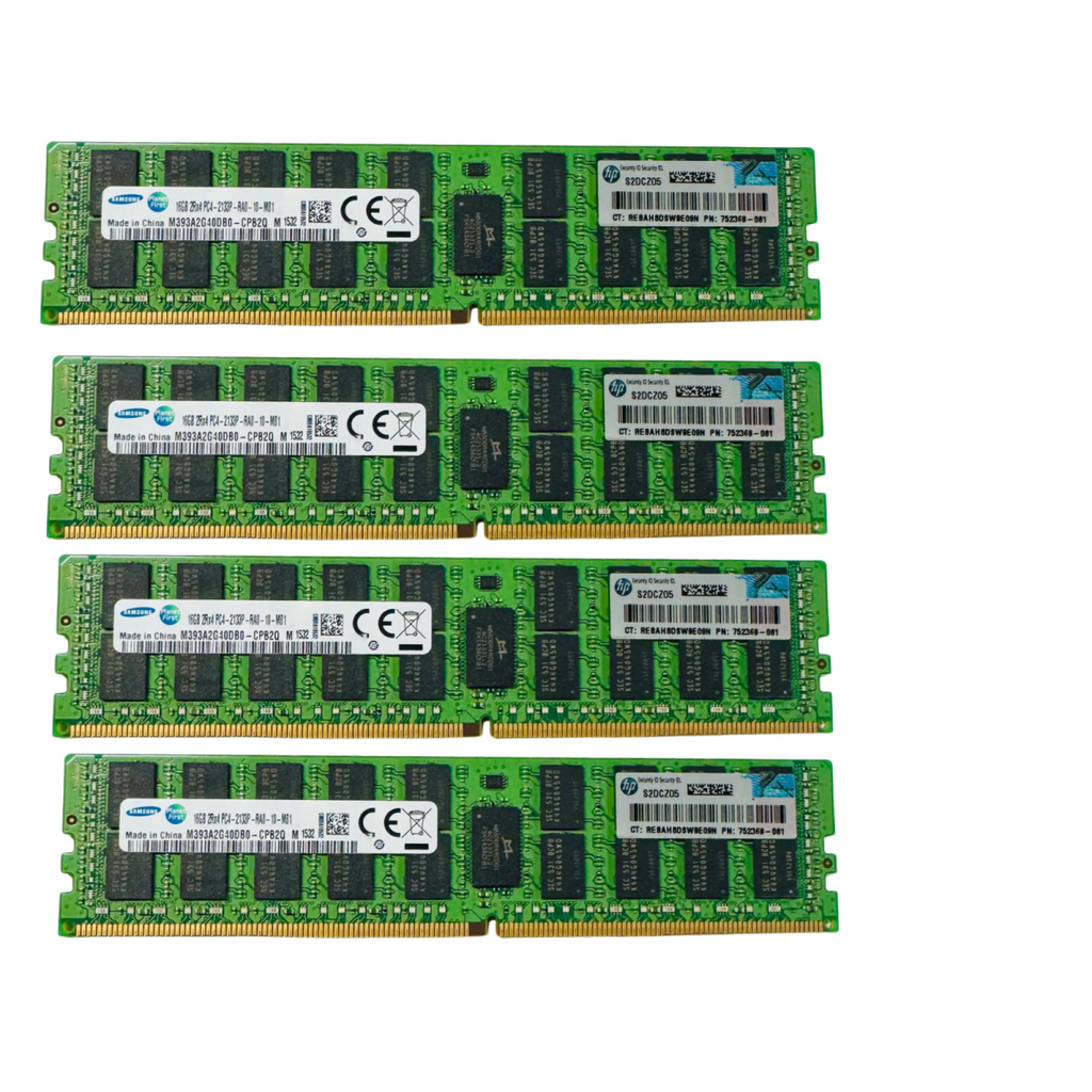 64GB (4×16GB) Samsung DDR4 ECC Registered Server RAM – PC4-2133P – RDIMM image 1
