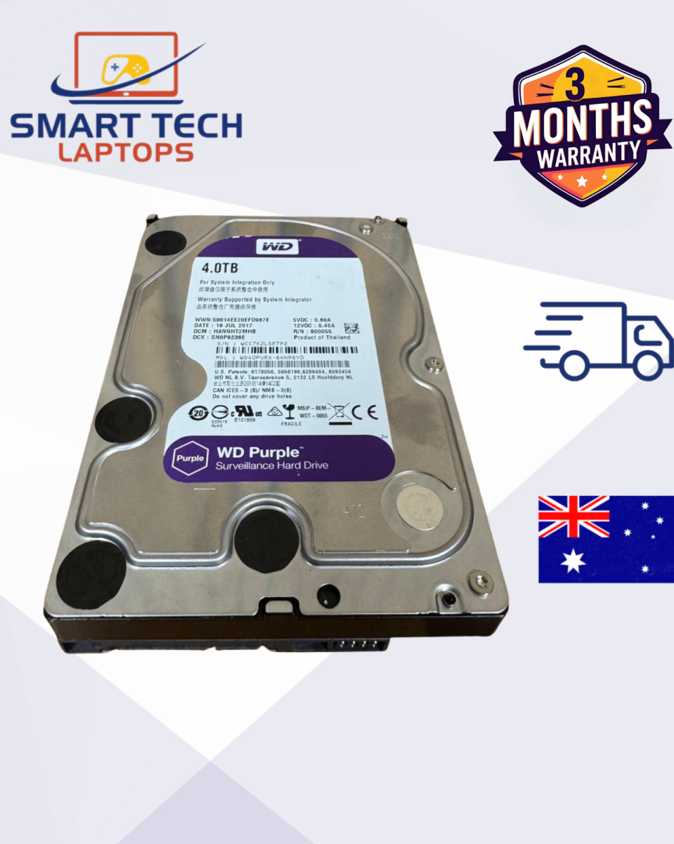 Western Digital Purple 4TB 3.5" Surveillance Hard Drive – WD40PURX-64N96Y0 image 0