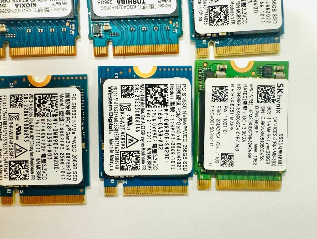 256GB M.2 2230 NVMe SSD – Samsung / Intel / Toshiba / SK Hynix image 5