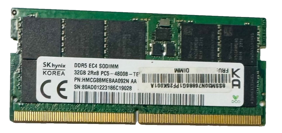 64GB (2×32GB) SK Hynix DDR5 SDRAM Laptop RAM – 4800MHz – PC5-4800 – 262-Pin image 1