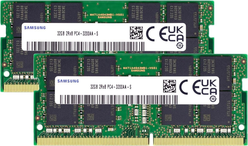 Samsung 64GB DDR4 3200MHz Laptop RAM 2x32GB SO-DIMM PC4-3200 2Rx8 image 1