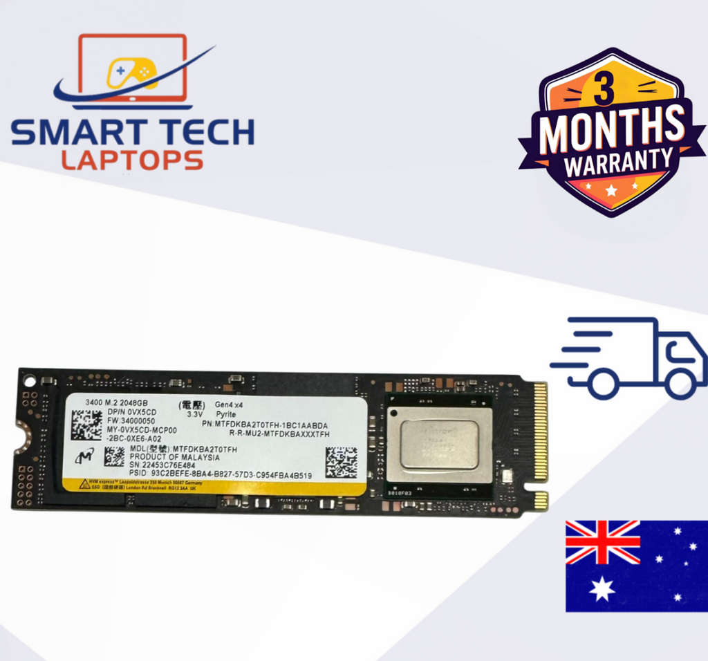 Micron 2TB NVMe SSD MTFDKBA2T0TFH Gen4 PCIe M.2 2280 High Speed SSD, 100% Health image 0