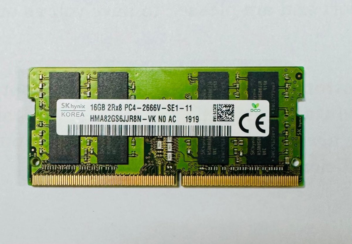 32GB (2×16GB) SK hynix DDR4 2666MHz Laptop RAM – PC4-2666V 2Rx8 SODIMM image 1