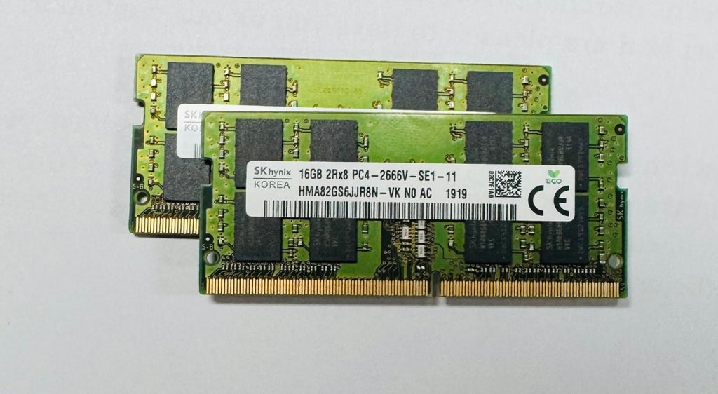 32GB (2×16GB) SK hynix DDR4 2666MHz Laptop RAM – PC4-2666V 2Rx8 SODIMM image 0